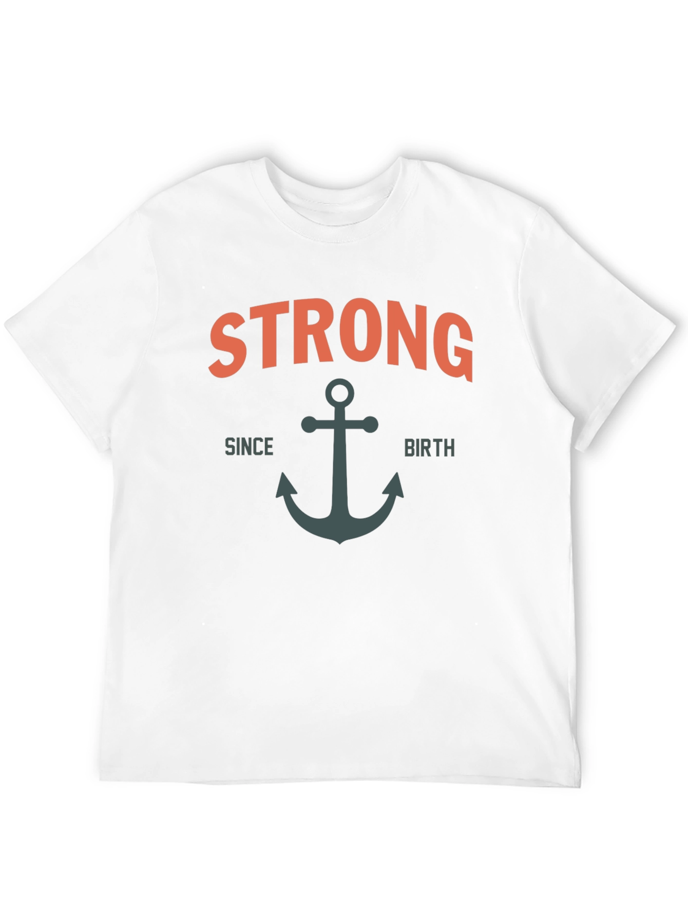 Strong Since Birth Anchor T-Shirt - Black