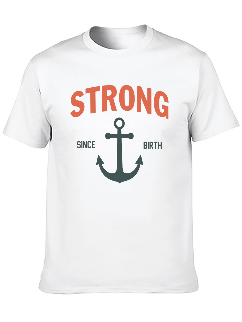 Strong Since Birth Anchor T-Shirt - Black