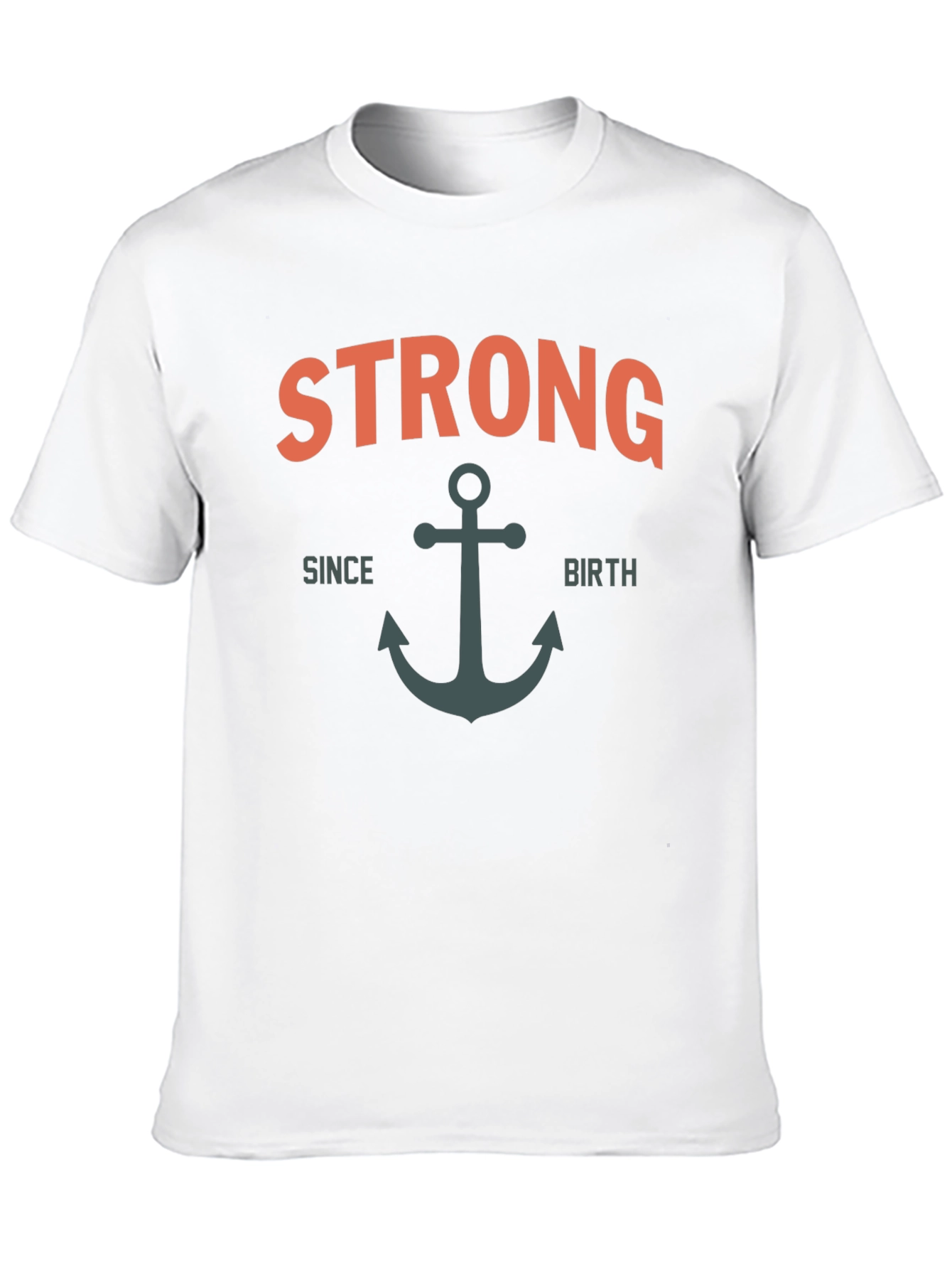 Strong Since Birth Anchor T-Shirt - Black