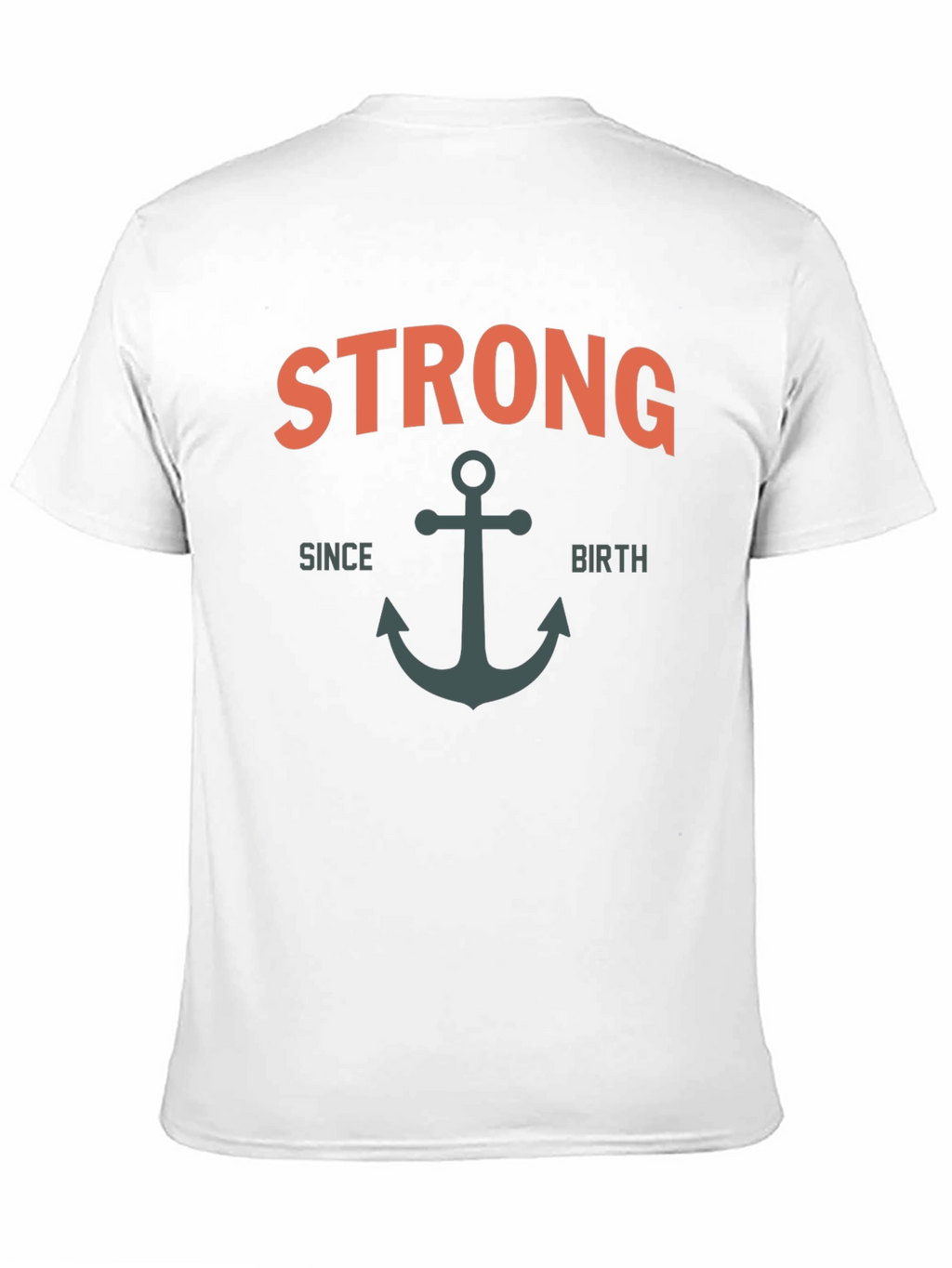 Strong Since Birth Anchor T-Shirt - Black