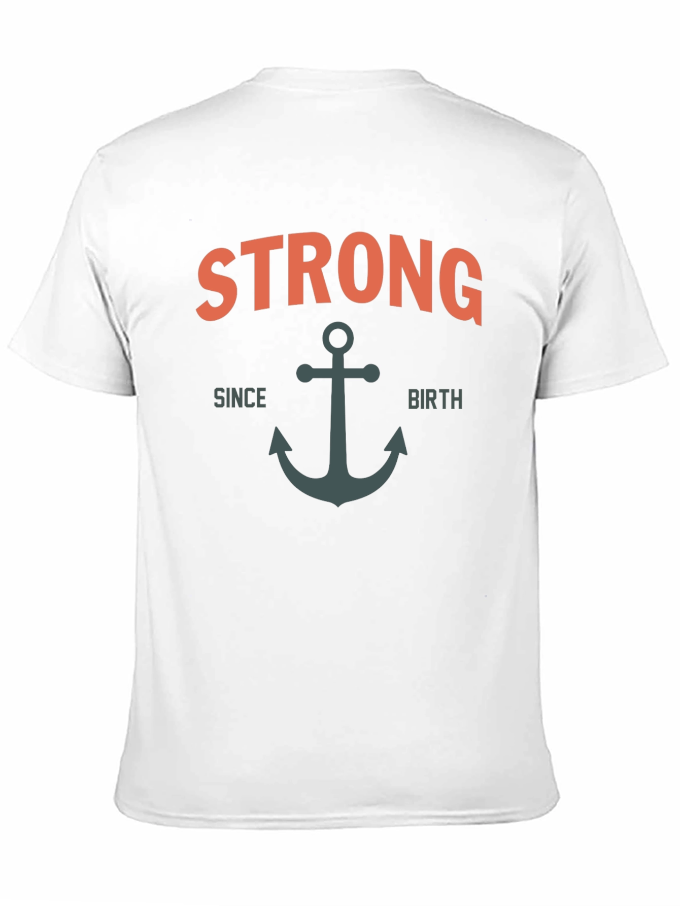 Strong Since Birth Anchor T-Shirt - Black