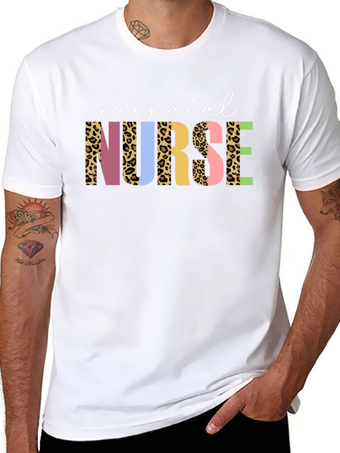 Neonatal Nurse Leopard Print T-Shirt