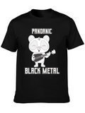 Pandanic Black Metal T-Shirt - Panda Bear Guitarist