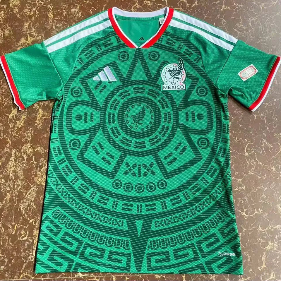2025/26 Mexico Home Green Fans Soccer Jersey Front