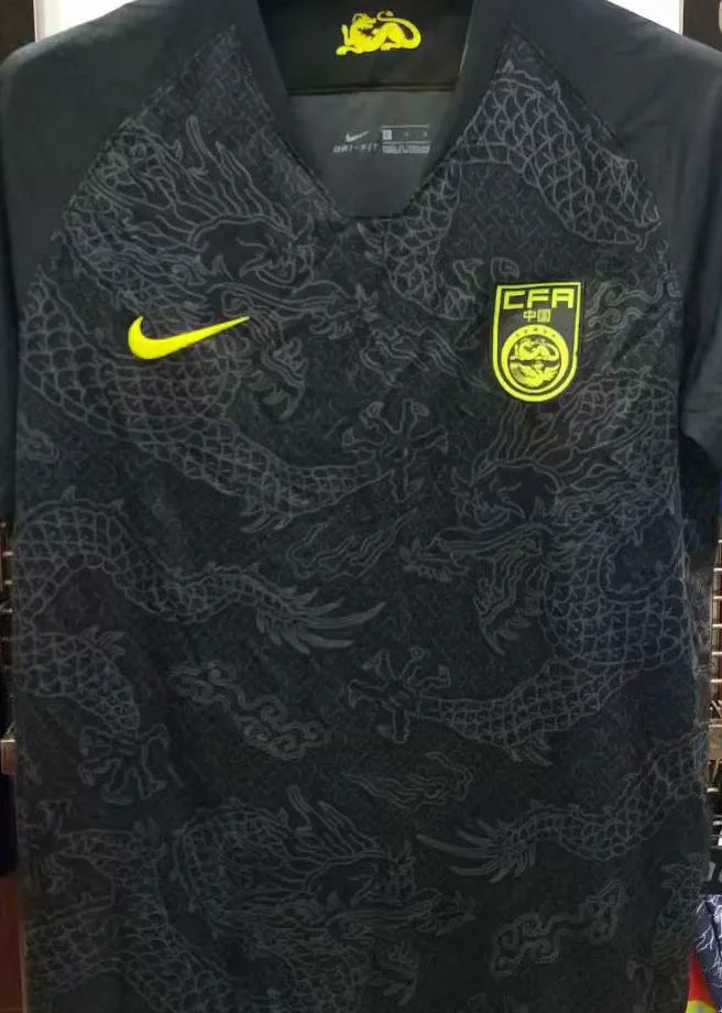 2019/20 China Away Black Fans Soccer Jersey Back