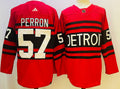 Men's Detroit Red Wings David Perron #57 Red Player Jerseys