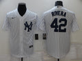 Men's New York Yankees Mariano Rivera #42 White Replica Baseball Jerseys