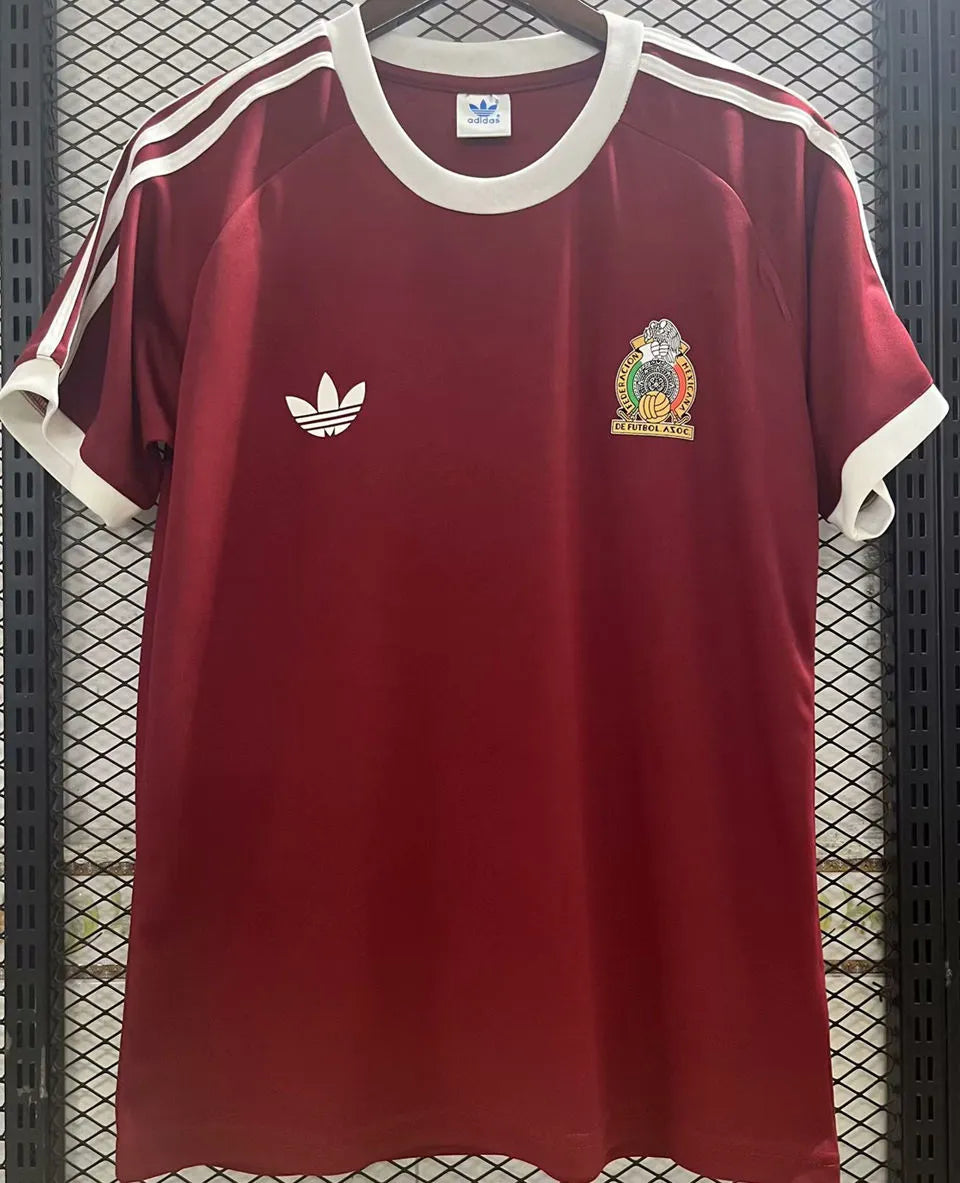 1985 Mexico Pink Retro Style Jersey (Have AD 带胸前广告) Back