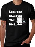 Funny Cat Diet T-Shirt - Lets Talk About That
