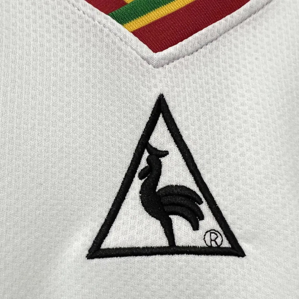 2002 Senegal Away White Retro Soccer Jersey Detail 3