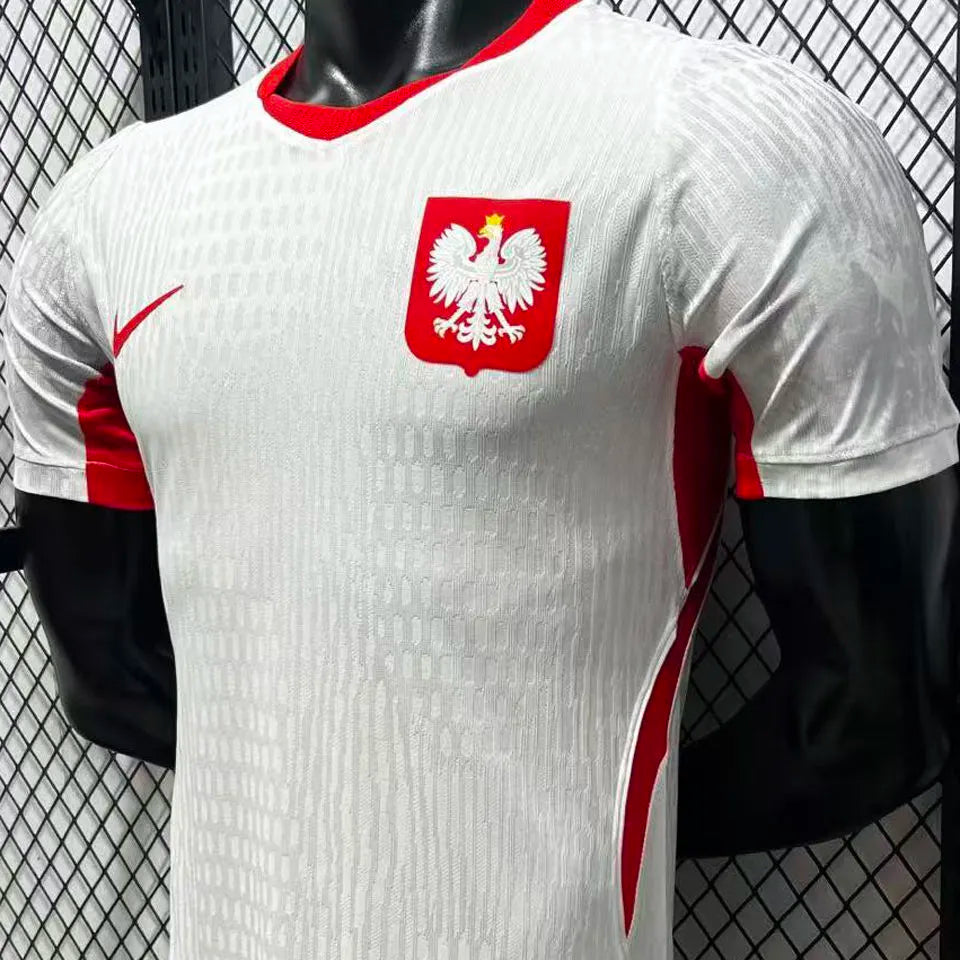 2026/27 Poland Home White Player Version Soccer Jersey Detail 3