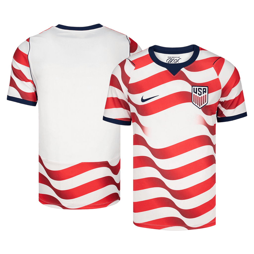 USA Home Soccer Jersey World Cup 2026 Red&White Image 3