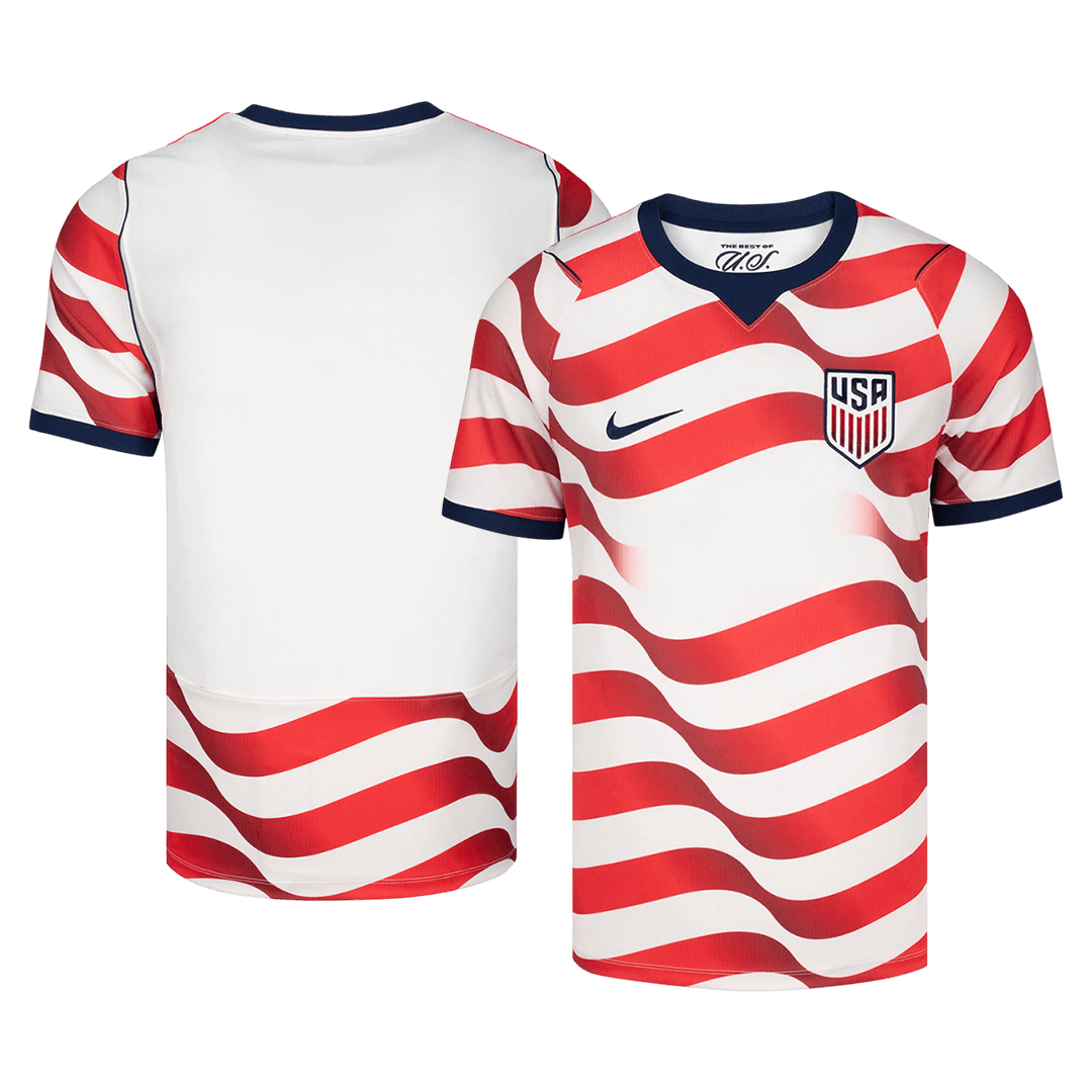 USA Home Soccer Jersey World Cup 2026 Red&White Image 3
