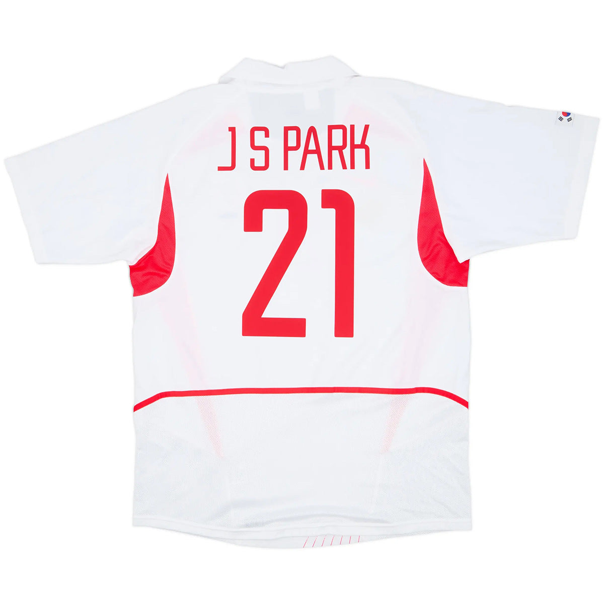 J S Park #21 Retro South Korea Away Jersey World Cup 2002 Front