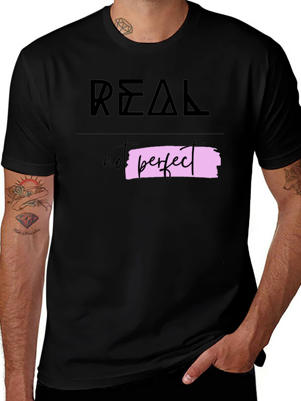 Real Not Perfect Graphic Tee - Trendy Casual Wear