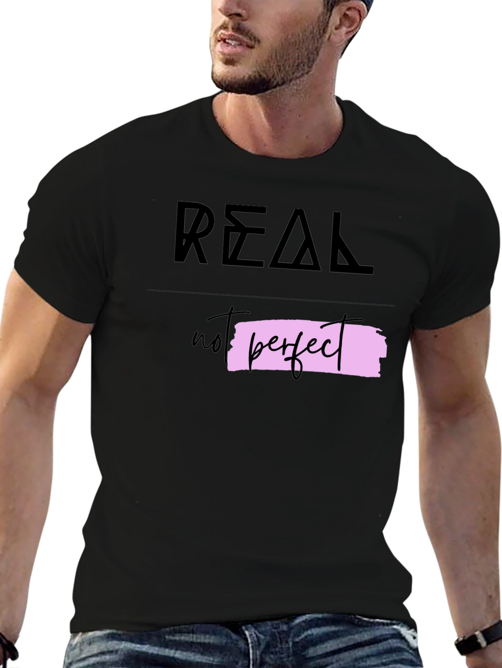 Real Not Perfect Graphic Tee - Trendy Casual Wear