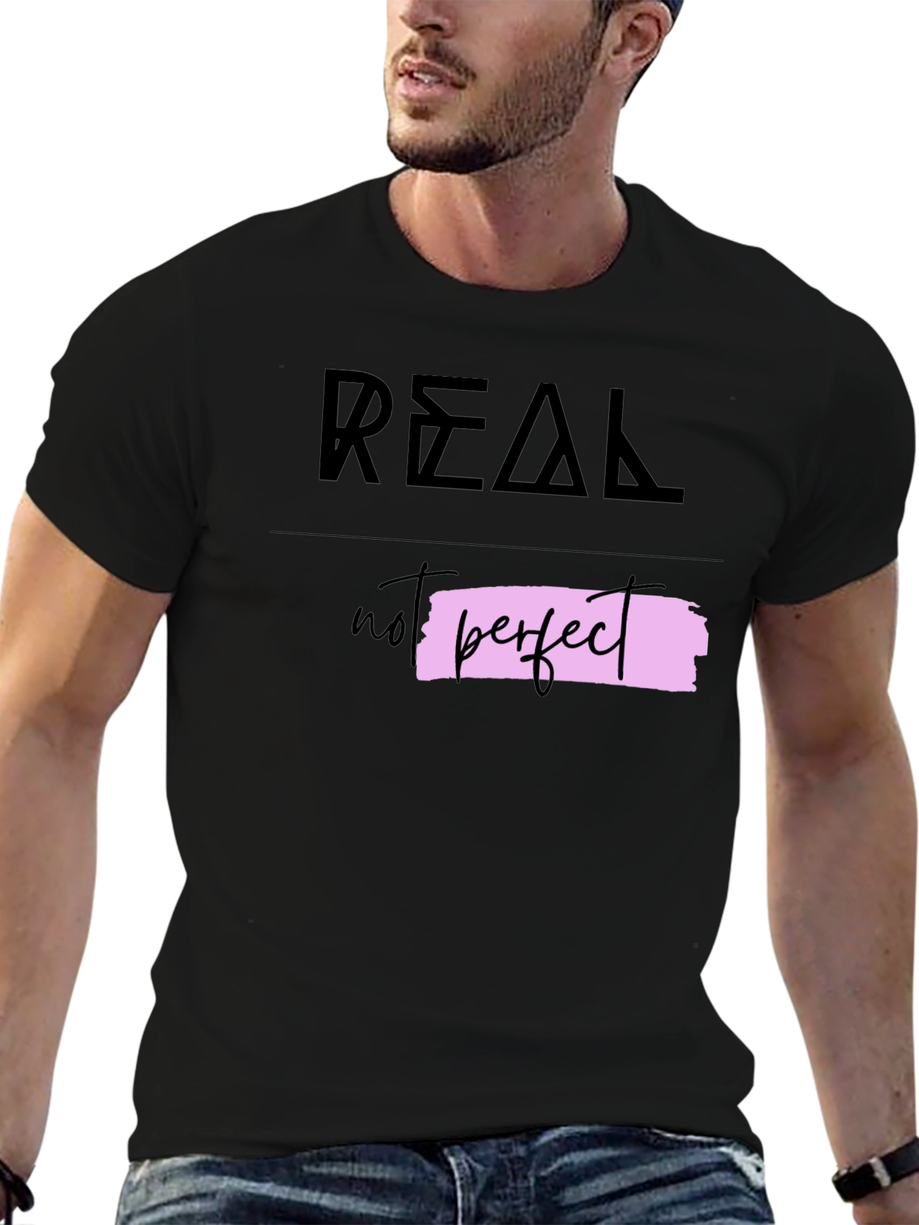 Real Not Perfect Graphic Tee - Trendy Casual Wear