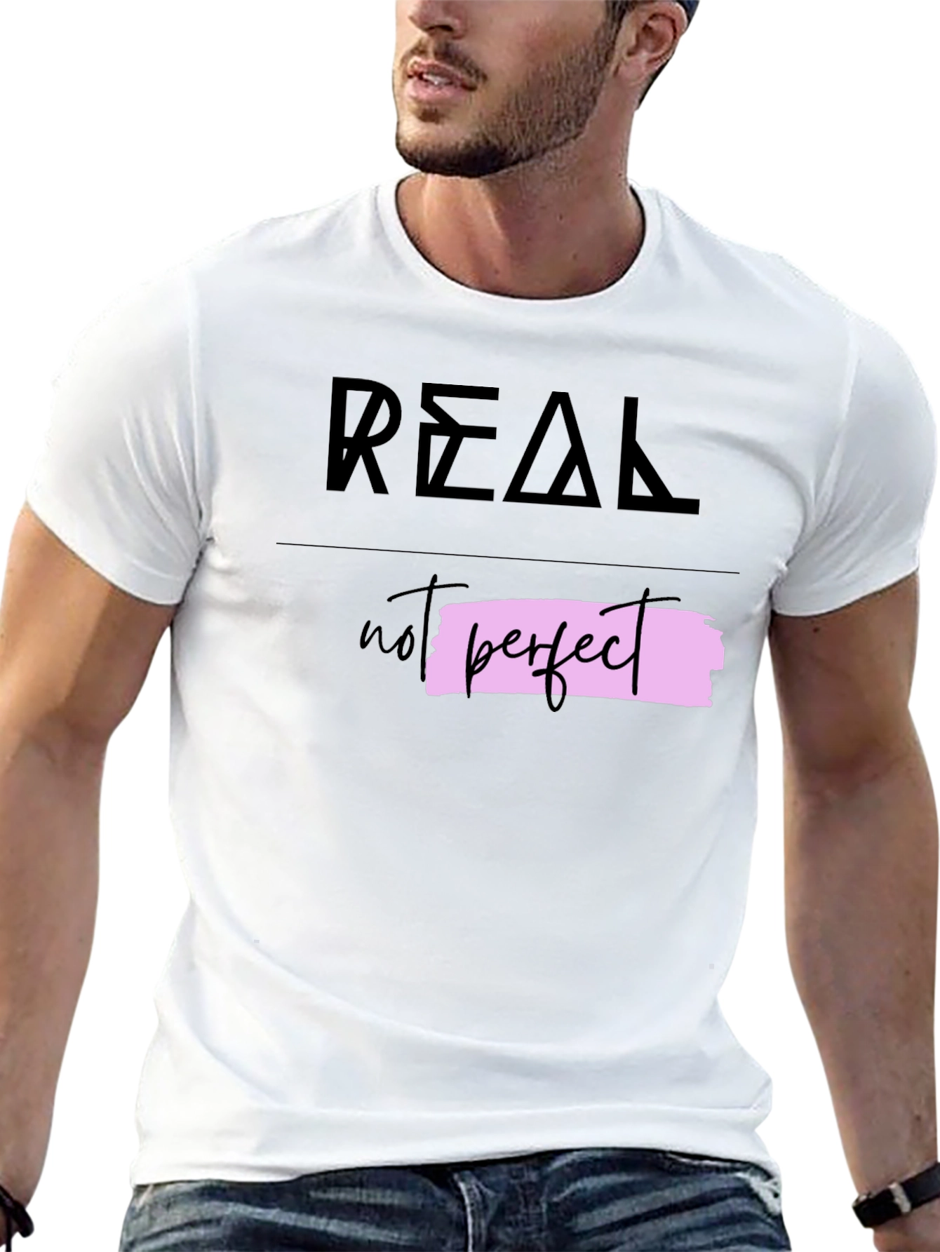 Real Not Perfect Graphic Tee - Trendy Casual Wear