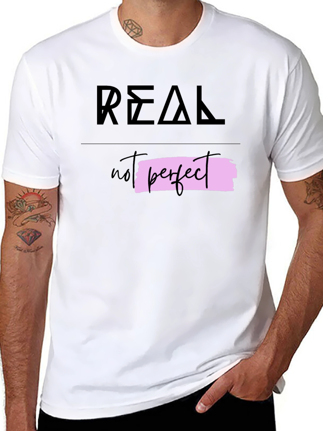 Real Not Perfect Graphic Tee - Trendy Casual Wear