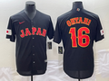 Men's 2023 World Baseball Classic #16 Shohei Ohtani Japan Black Jerseys