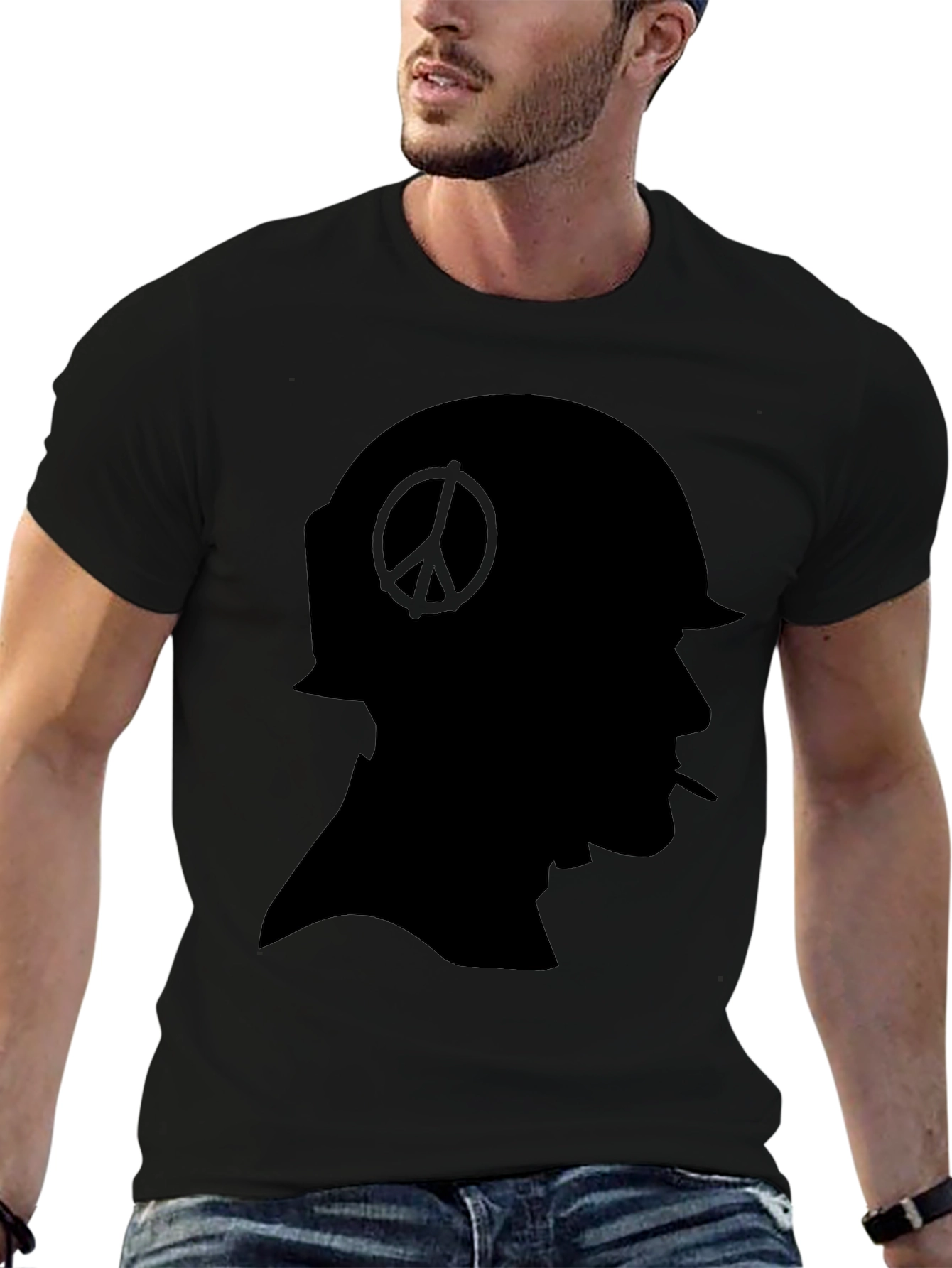 Peace Soldier Black T-Shirt - Anti-War Design