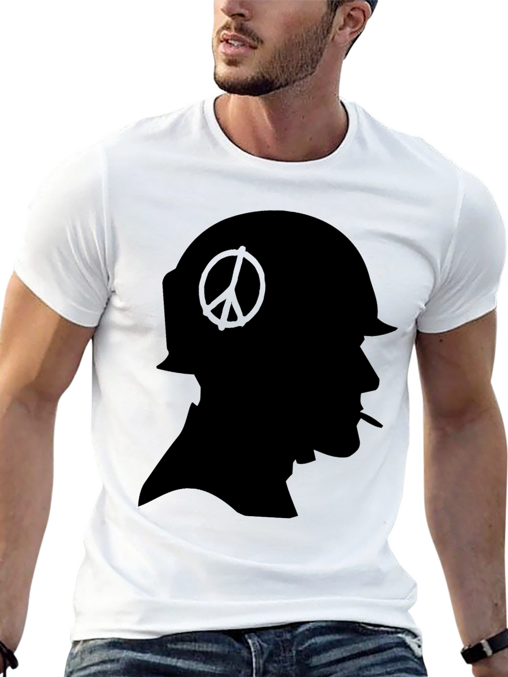 Peace Soldier Black T-Shirt - Anti-War Design
