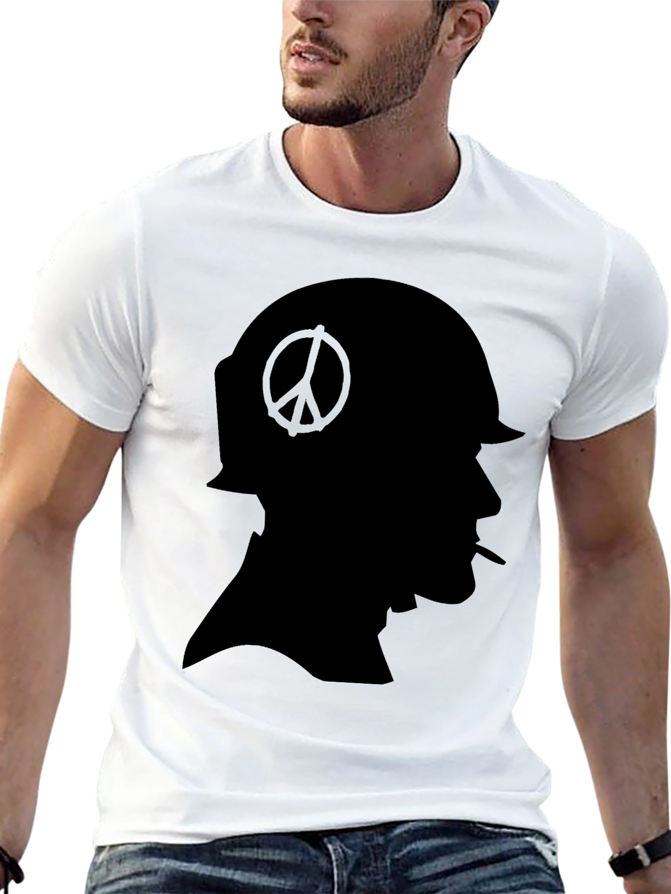 Peace Soldier Black T-Shirt - Anti-War Design