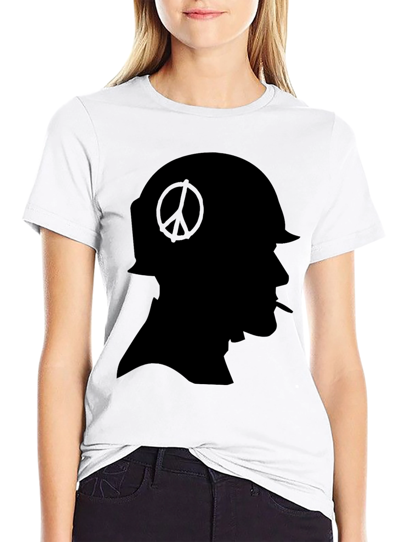 Peace Soldier Black T-Shirt - Anti-War Design