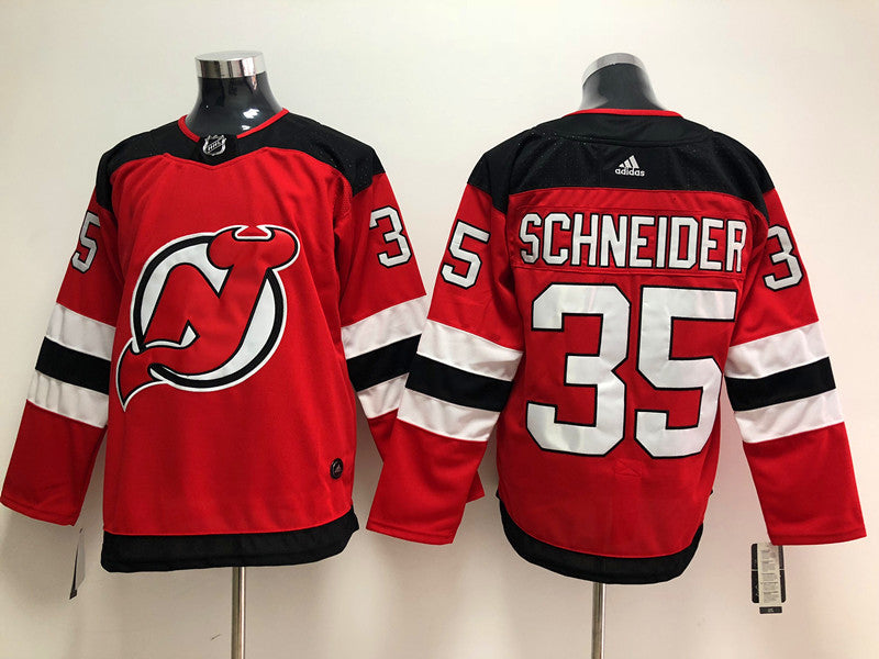 Men's New Jerseys Devils Cory Schneider #35 Red Player Game Jerseys
