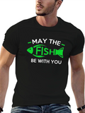 May The Fish Be With You Black T-Shirt