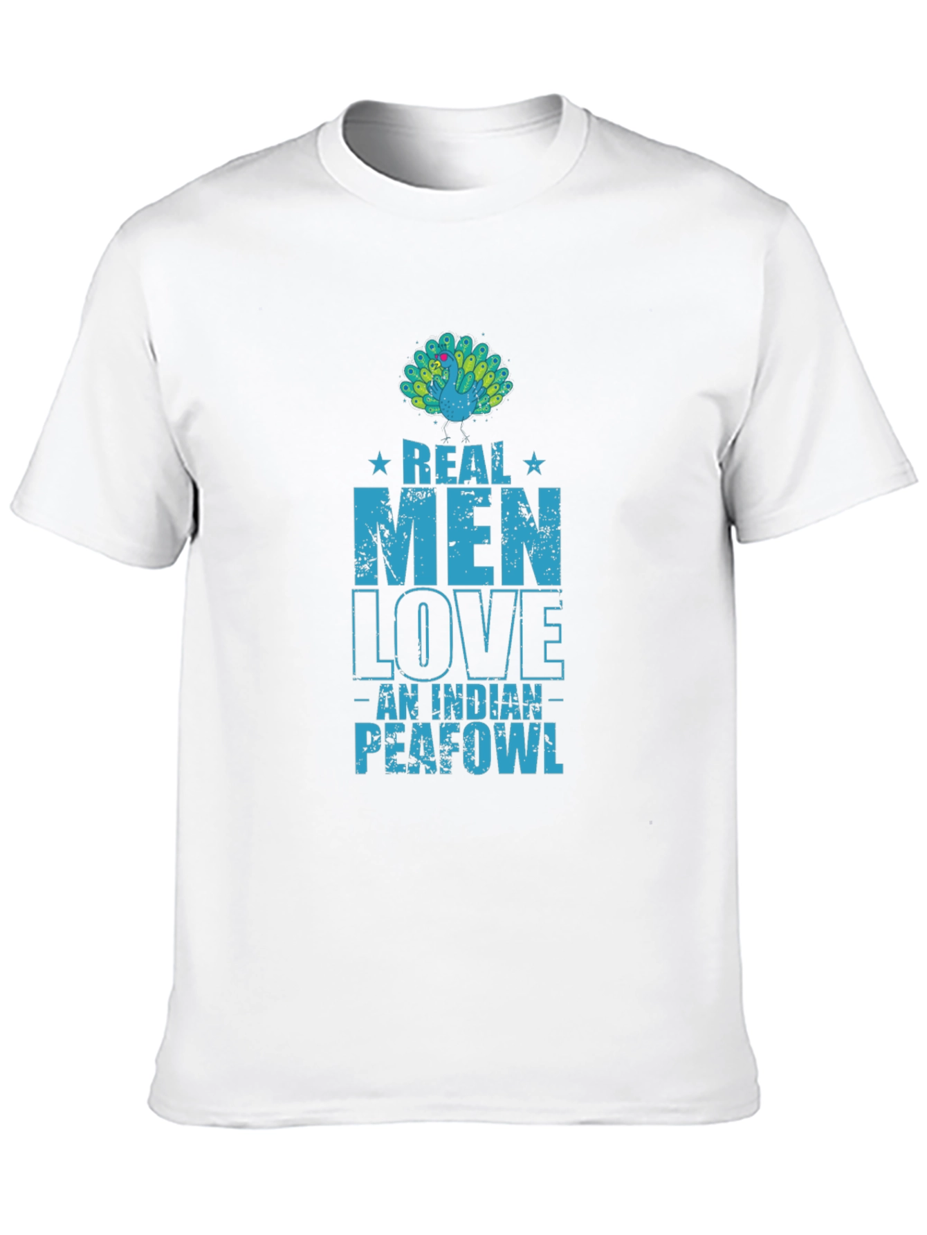 Real Men Love Indian Peafowl T-Shirt