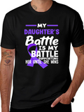 My Daughters Battle T-Shirt - Purple Ribbon Support