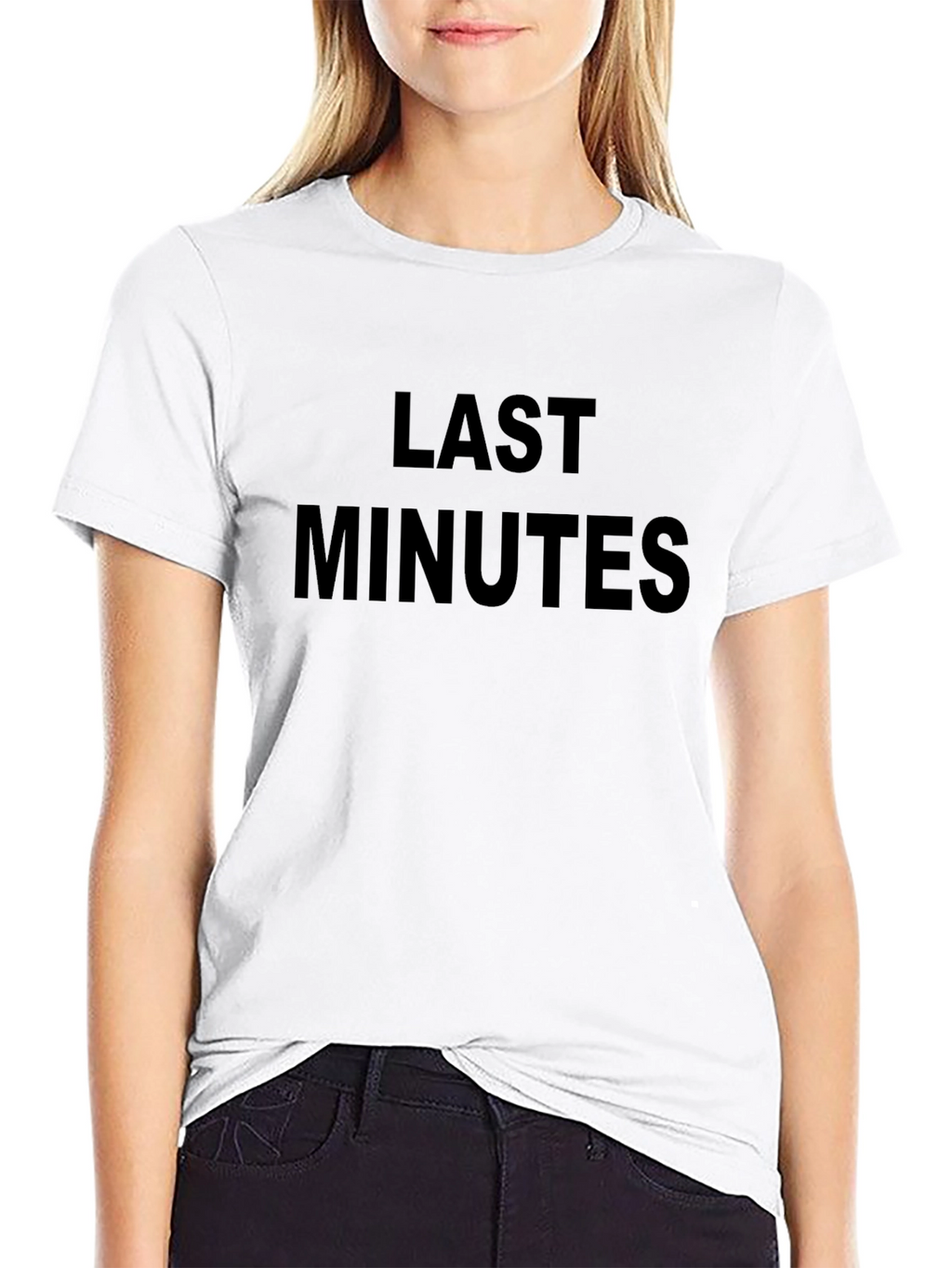 Last Minutes Black Graphic Tee