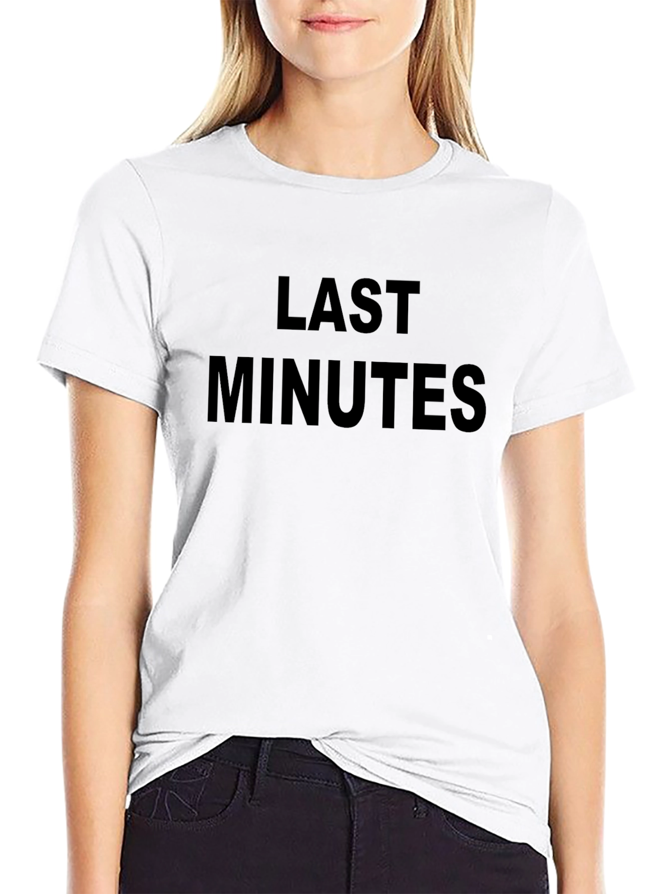 Last Minutes Black Graphic Tee