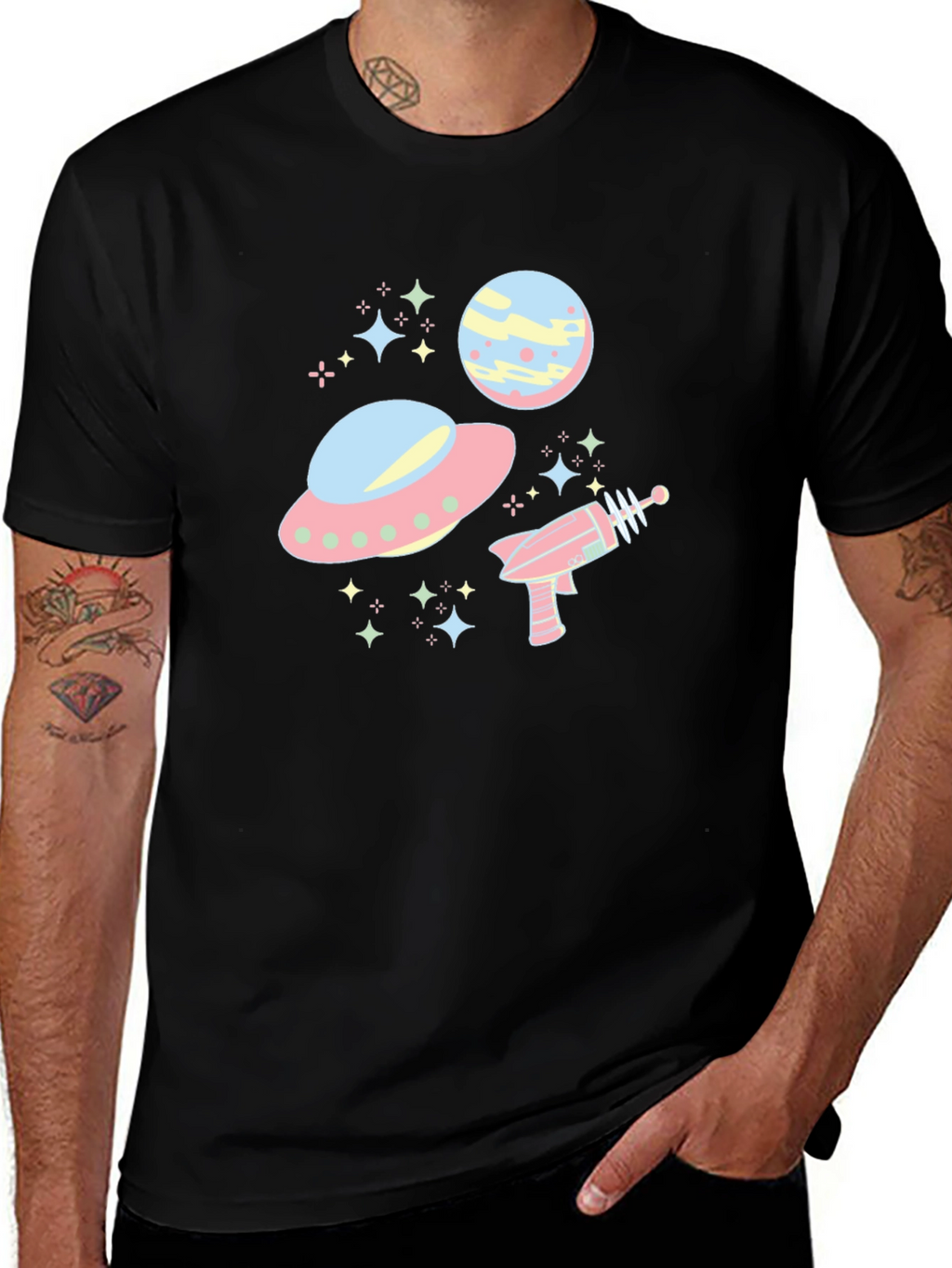 Retro Alien Spaceship T-Shirt