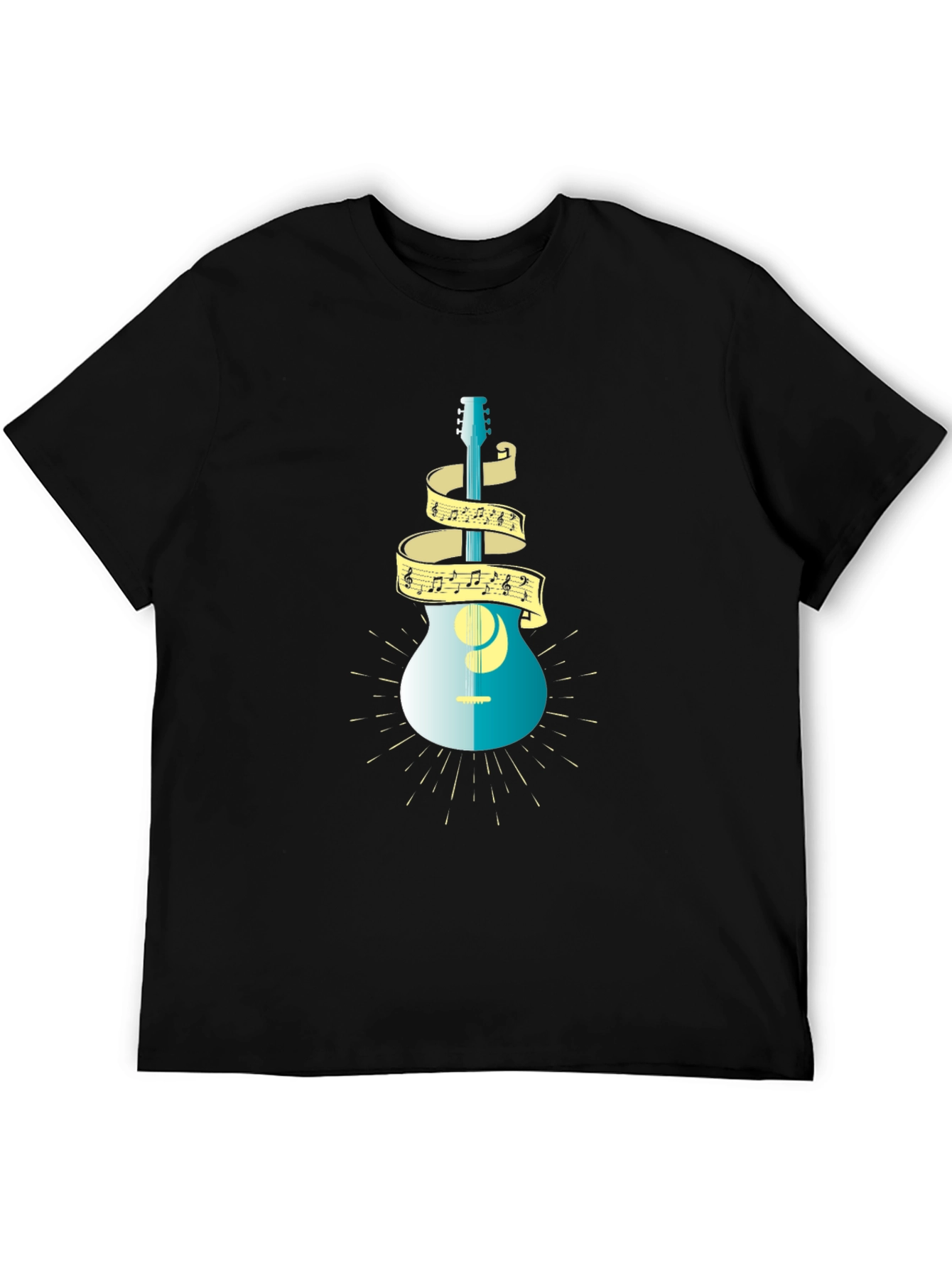 Guitar and Music Note T-Shirt