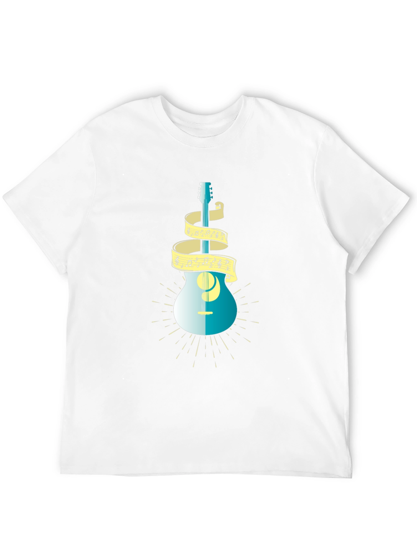Guitar and Music Note T-Shirt