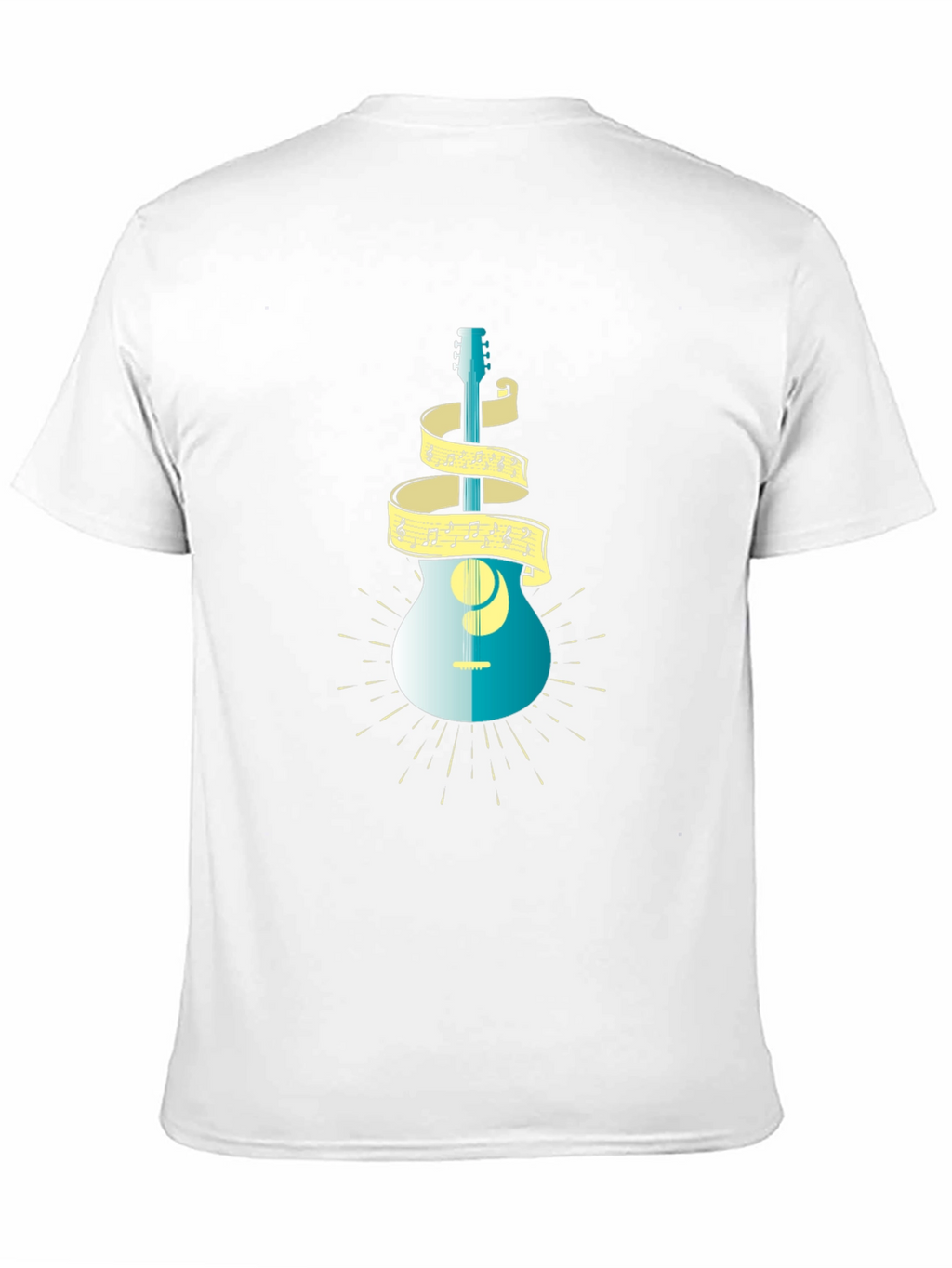 Guitar and Music Note T-Shirt