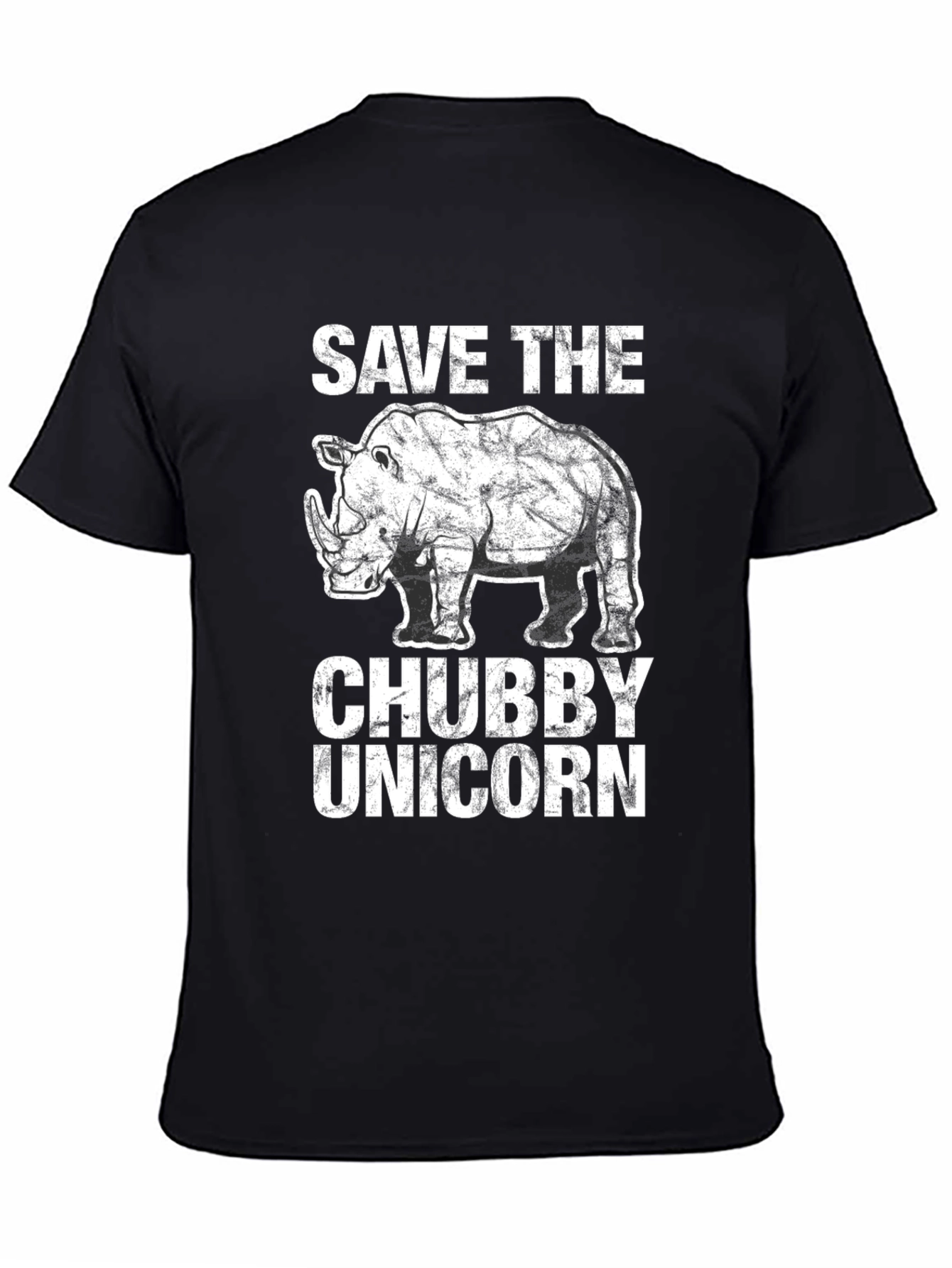 Save the Chubby Unicorn T-Shirt - Rhino Graphic Tee
