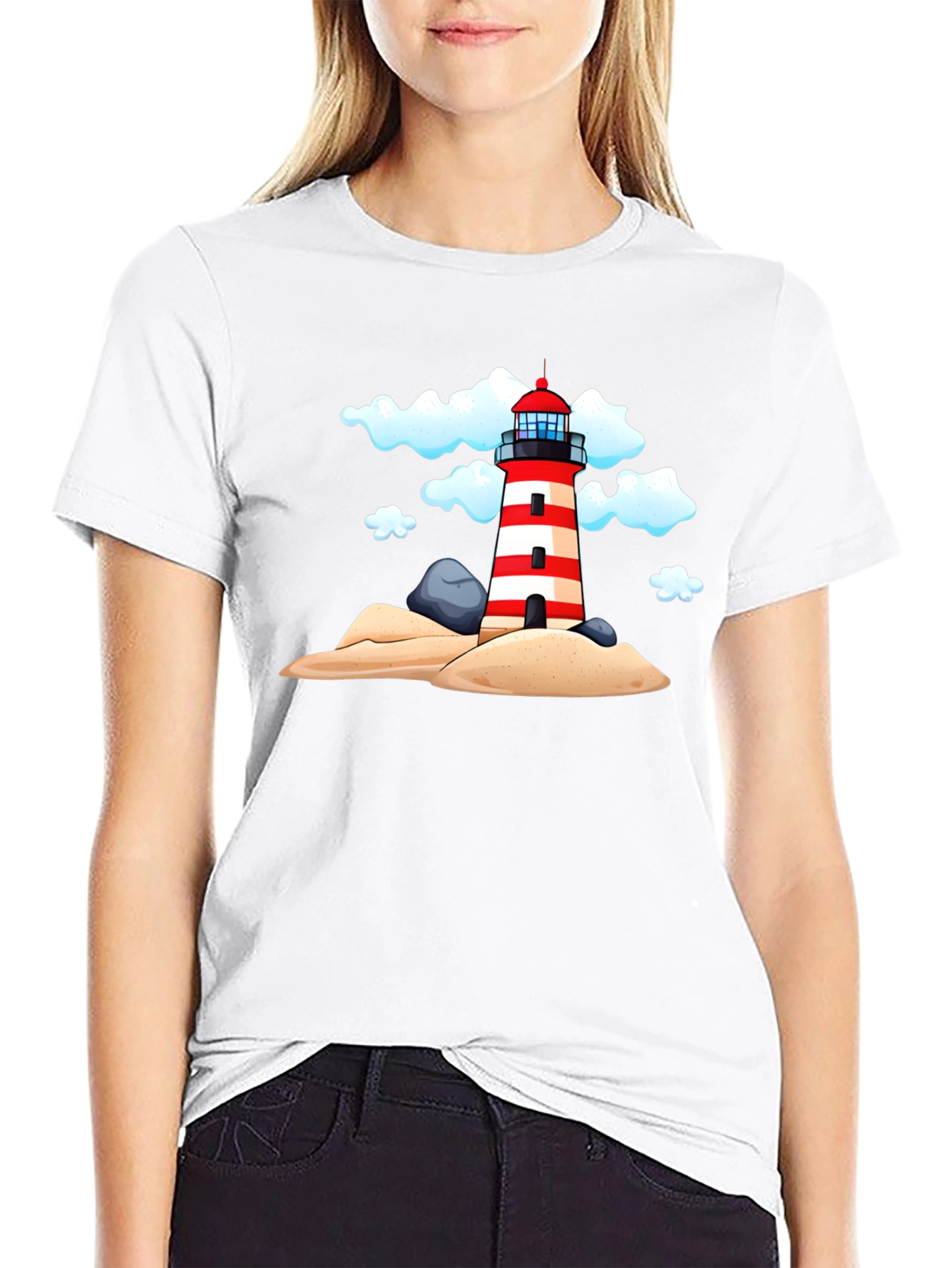 Lighthouse Graphic Tee - Coastal Style Shirt