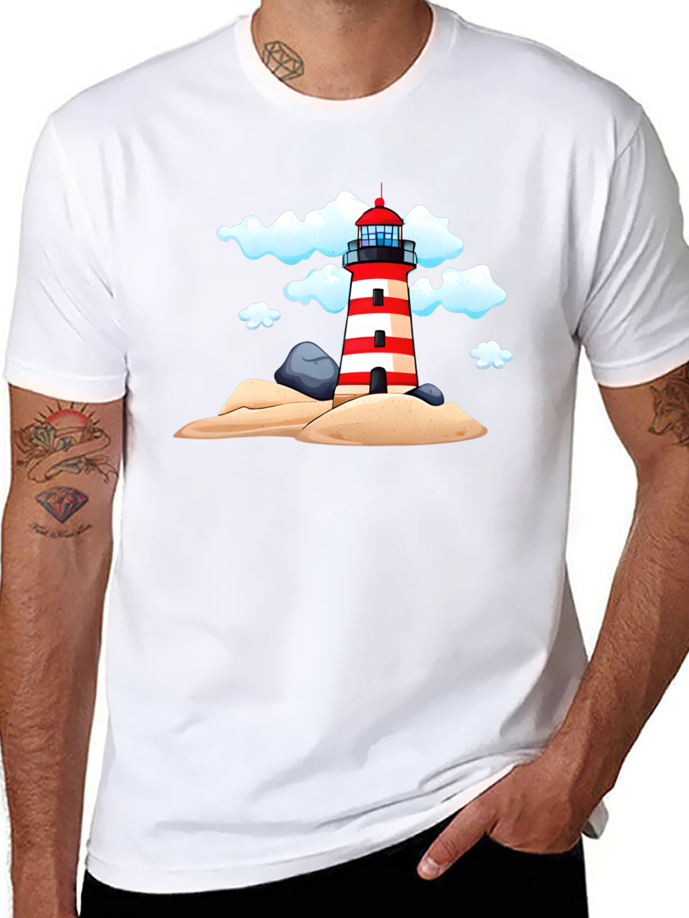 Lighthouse Graphic Tee - Coastal Style Shirt
