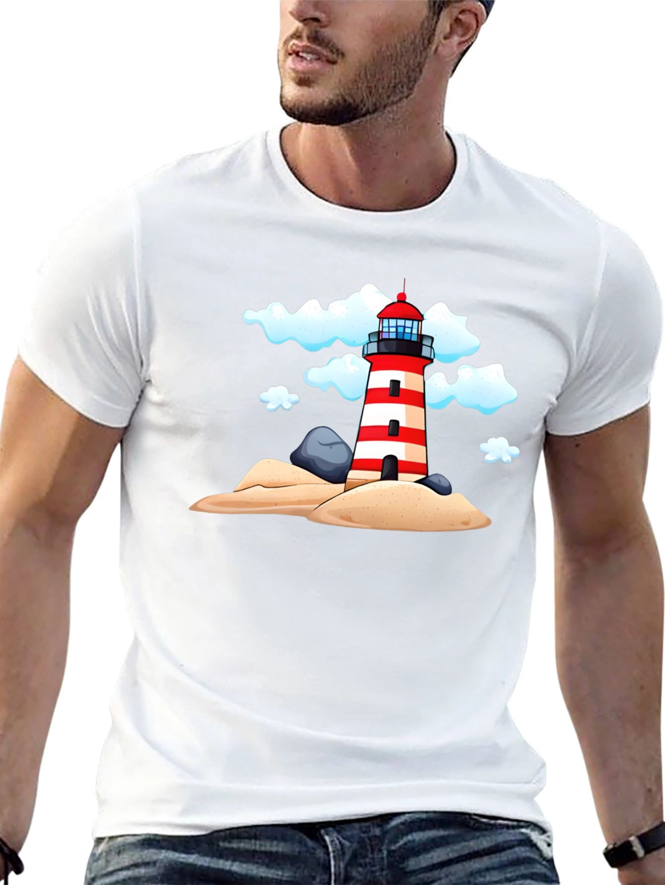 Lighthouse Graphic Tee - Coastal Style Shirt