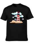 Lighthouse Graphic Tee - Coastal Style Shirt