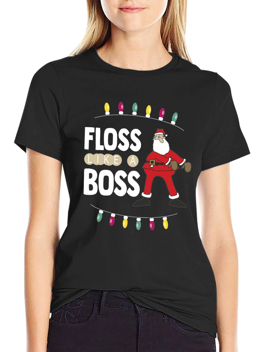 Floss Like a Boss Santa Christmas T-Shirt