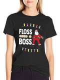Floss Like a Boss Santa Christmas T-Shirt