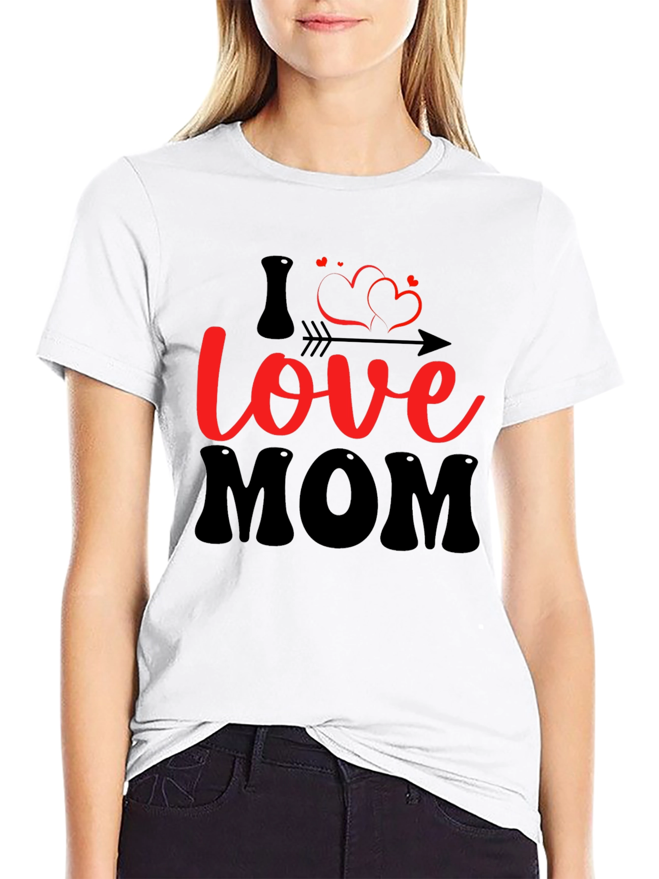 I Love Mom T-Shirt - Stylish Graphic Tee