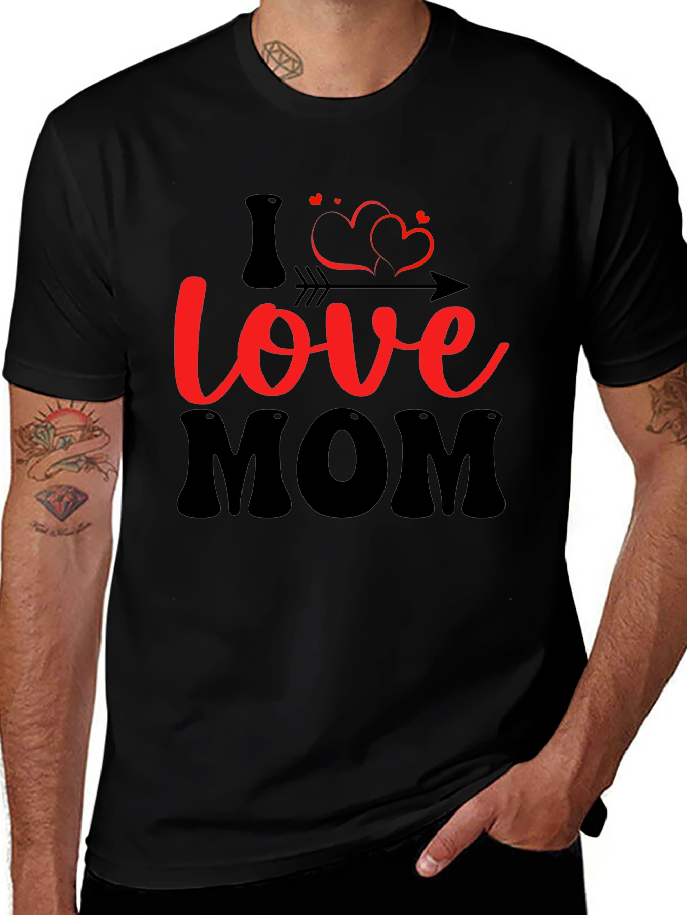 I Love Mom T-Shirt - Stylish Graphic Tee