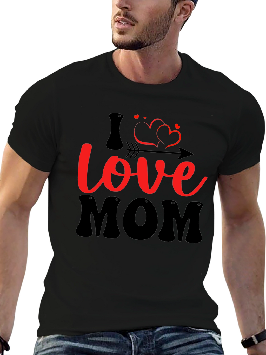 I Love Mom T-Shirt - Stylish Graphic Tee