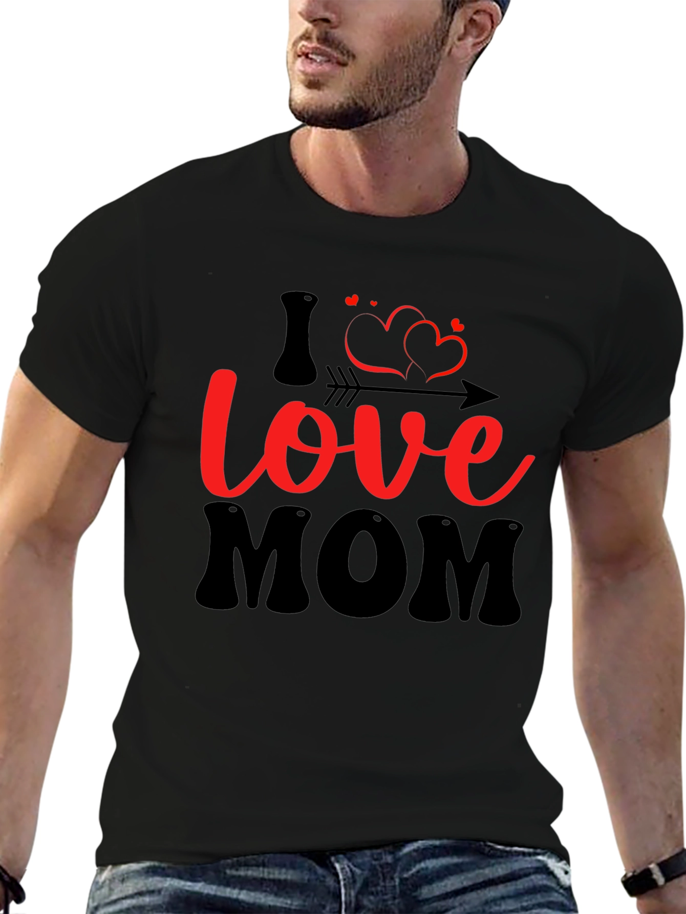 I Love Mom T-Shirt - Stylish Graphic Tee