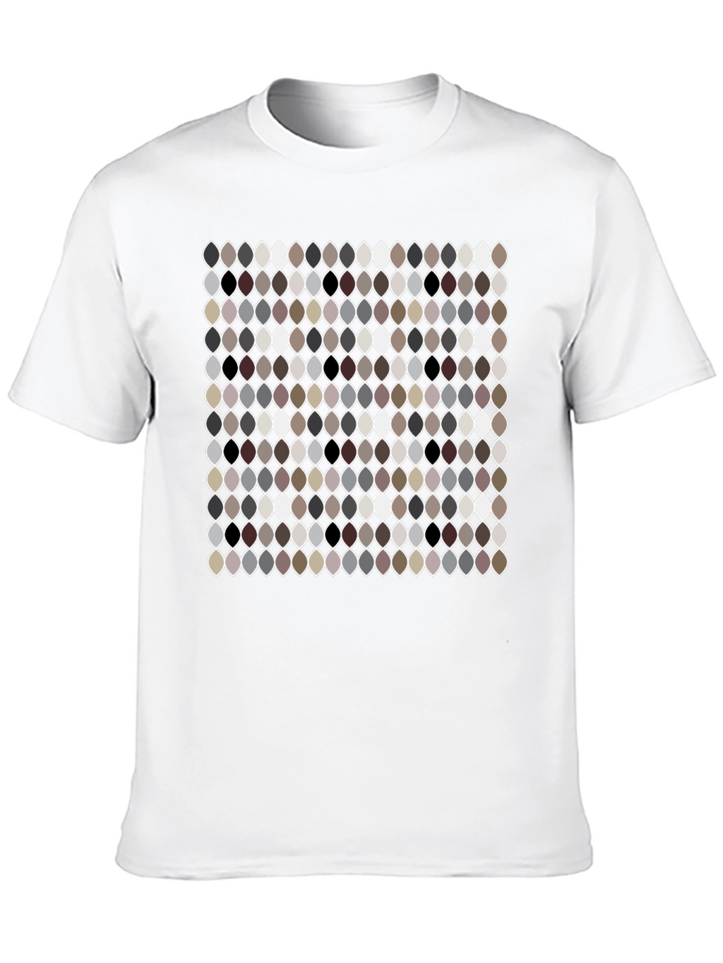 Patterned Ogee Print Black T-Shirt